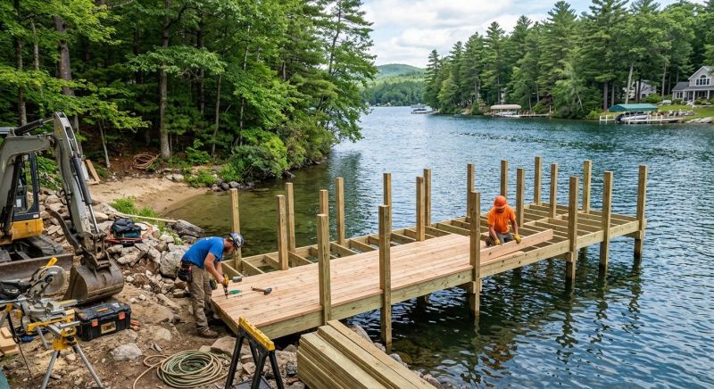 Wood Dock Installation in Denver, CO
