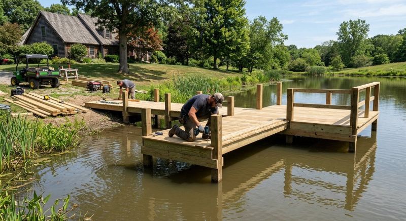 Pond Dock Installation in Kansas City, MO