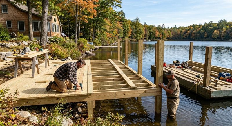 Wood Dock Installation in Roswell, GA